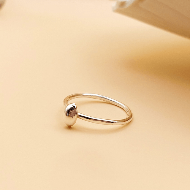Sterling silver smooth nugget ring