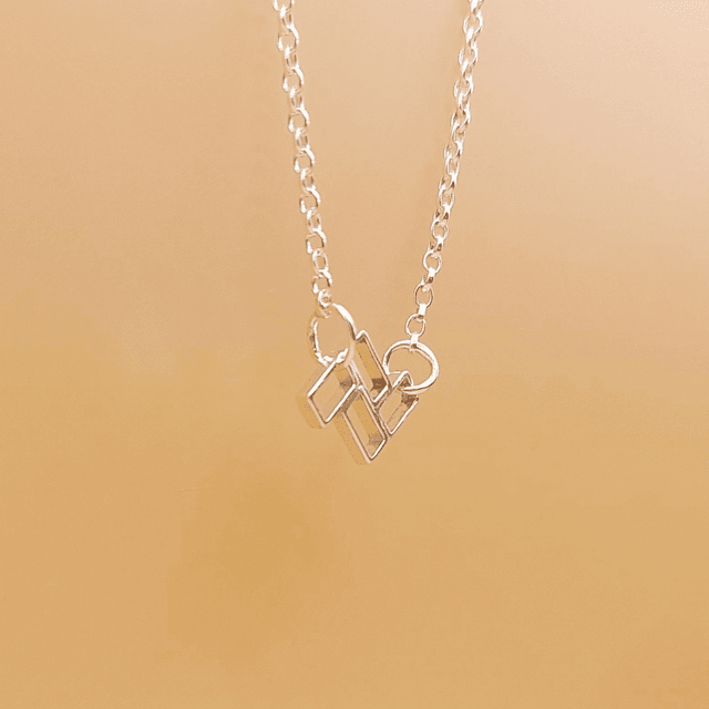 Sterling silver rectangles necklace (style 1)