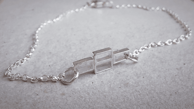 Sterling silver rectangles bracelet