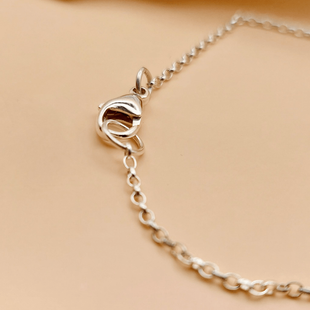 Sterling silver 3 ball silver accent with tourmalinated quartz bracelet