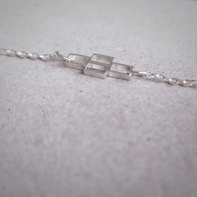 Sterling silver rectangles bracelet