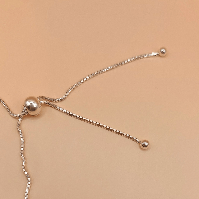 Sterling silver snake chain toggle bracelet with Rose Quartz ring