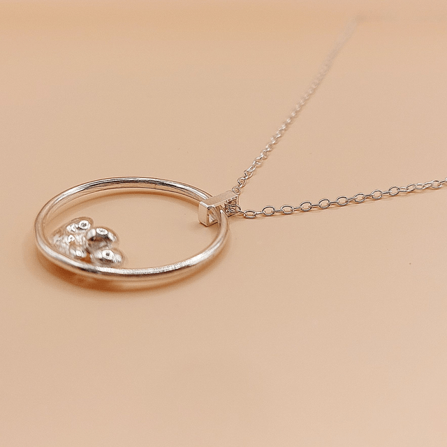 Sterling silver and silver nuggets necklace
